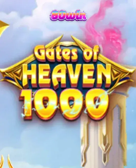 Interface do jogo Gates of Heaven 1000 com Zeus ao fundo